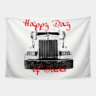 Father's Day classic American semi truck Day of Dads Tapestry