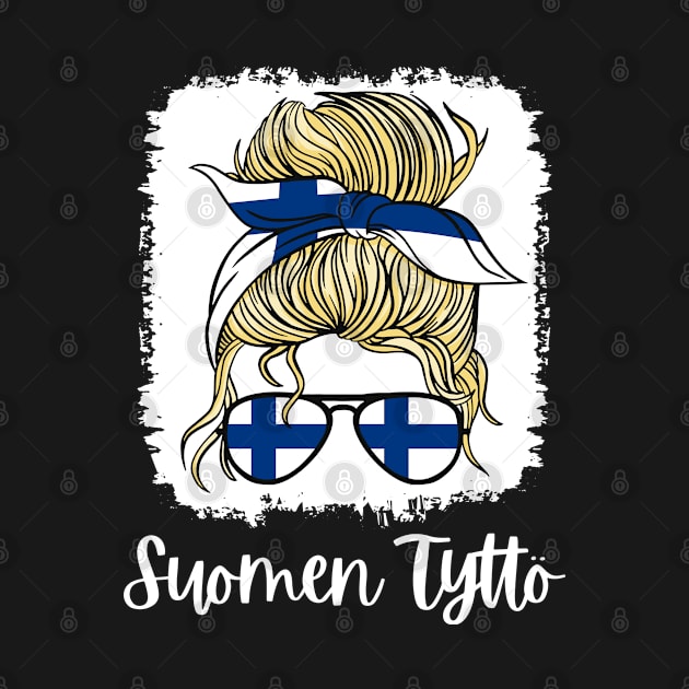 Suomi Finland Flag Girls Finnish Girl Kids by qwertydesigns