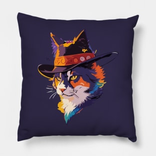 cowboy cat Pillow