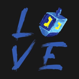 Love Hanukkah Jewish Holiday Dreidel T-Shirt