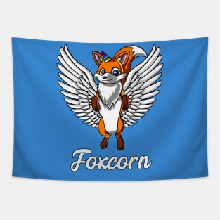 Fox Unicorn Foxcorn Tapestry