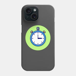 Stopwatch Timer Cartoon Vector Icon Illustration Phone Case