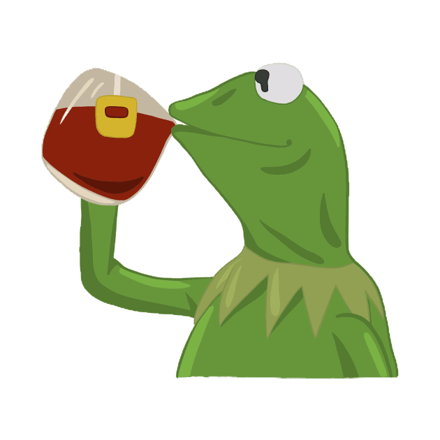 Kermit sipping tea by shreyaasm611