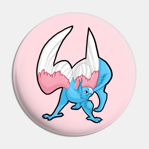 Trans Pride Gryphon Pin by Khalico