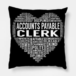 Accounts Payable Clerk Heart Pillow