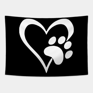 Dog Heart Dog Paw Dog Mom Dog Mama Tapestry