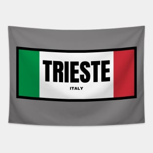 Trieste City in Italian Flag Colors Tapestry