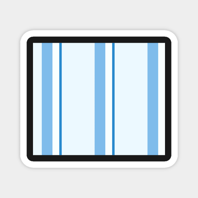 Strips - blue and white. Magnet by kerens