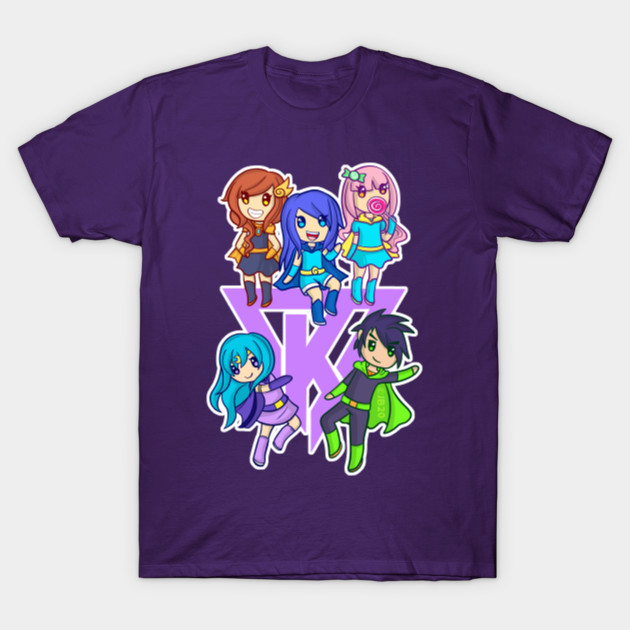 Krew Heroes K Purple Itsfunneh T Shirt Teepublic - itsfunneh official shirt roblox