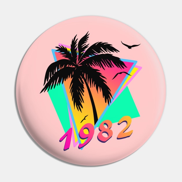 1982 Tropical Sunset Pin by Nerd_art