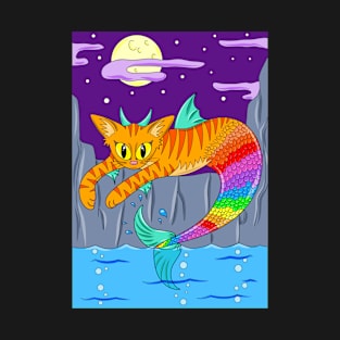 Rainbow Mer-cat T-Shirt