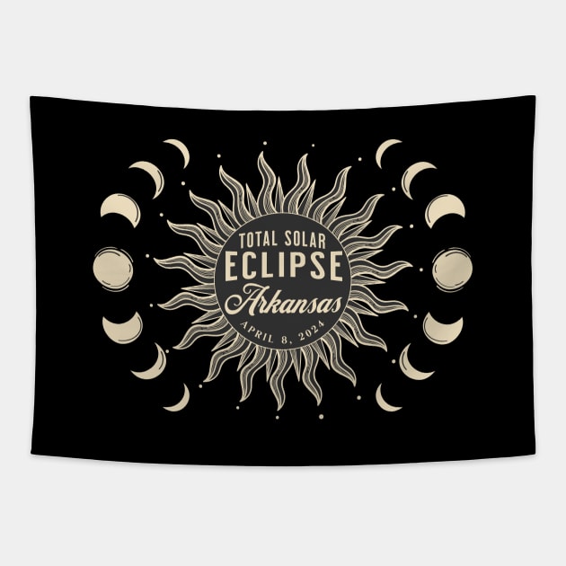 Total Solar Eclipse Arkansas USA April 2024 Tapestry by TGKelly