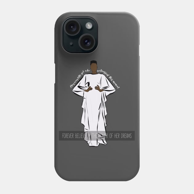 Power of her dreams, black history design Phone Case by Cargoprints