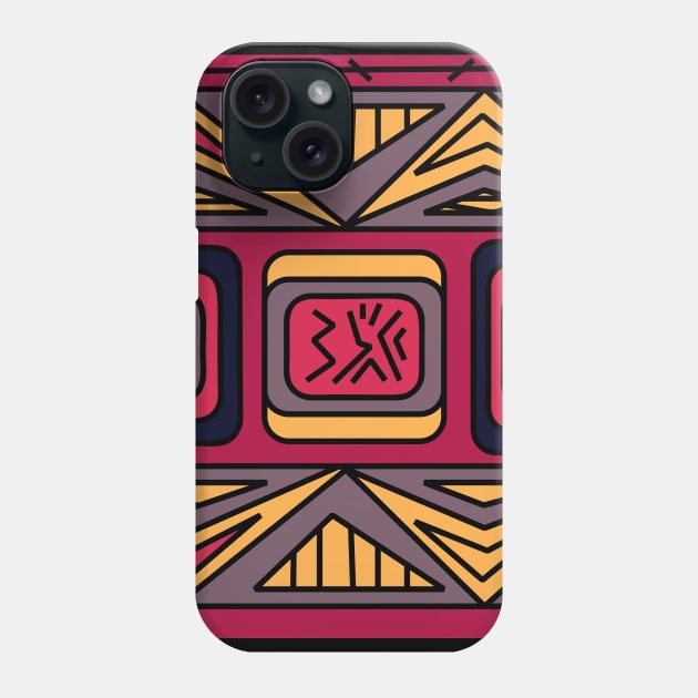 Ethnic background folk african pattern Phone Case by Eskimos