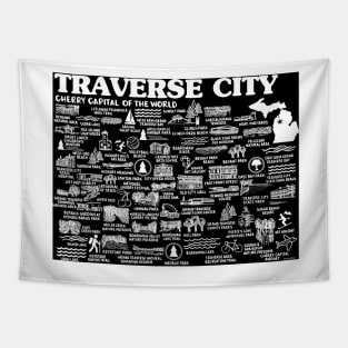 Traverse City Map Tapestry