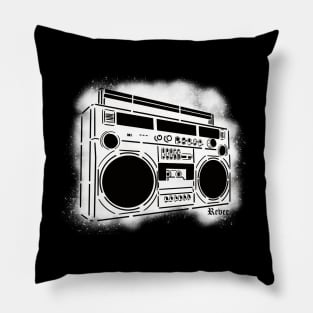 Boombox Stencil Pillow