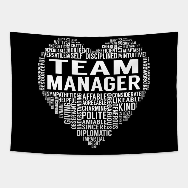 Team Manager Heart Tapestry by LotusTee