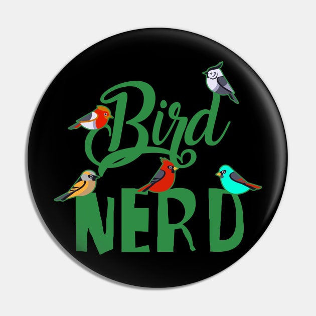 Bird Nerd Bird Watching Pin by TShirtWaffle1