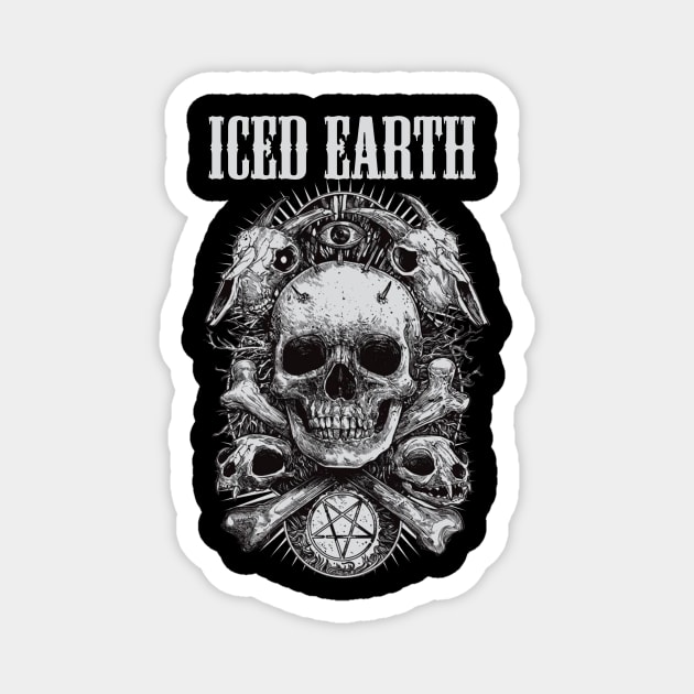 ICED EARTH BAND Magnet by phsyc_studio