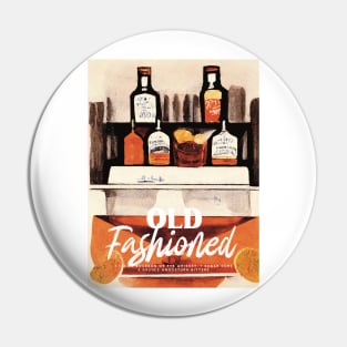 Old Fashioned Retro Poster Homebar Bar Prints, Vintage Drinks, Recipe, Wall Art Pin