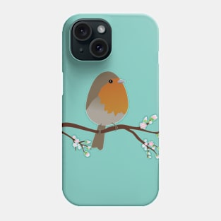 Cute egg shaped robin Phone Case