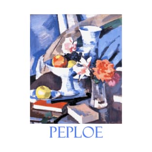 Still Life, Roses and Books (1920) by Samuel John Peploe T-Shirt