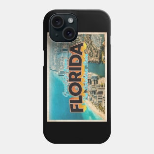 Greetings from Florida - Vintage Travel Postcard Design Phone Case