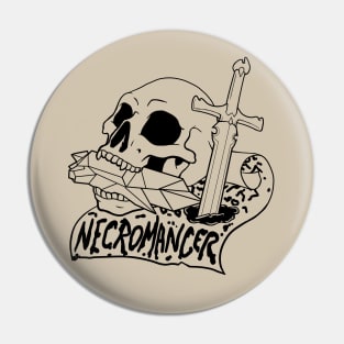 Necromancer Class - Black Design Pin