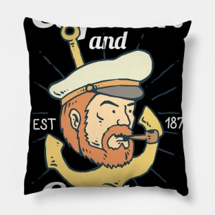 Captain Sailor ~ Sailing Anchor | Salt Water Atlantic Pacific Pillow