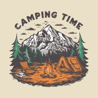 Camping Time Travel Adventure Holidays T-Shirt