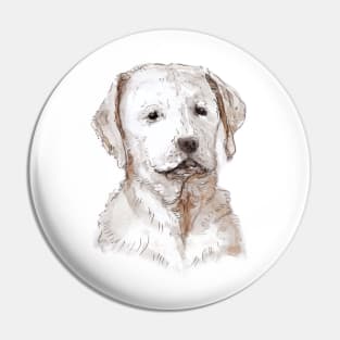 Labrador Puppy Watercolor painting Pin