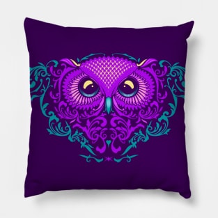 Deark Heart Owl Pillow