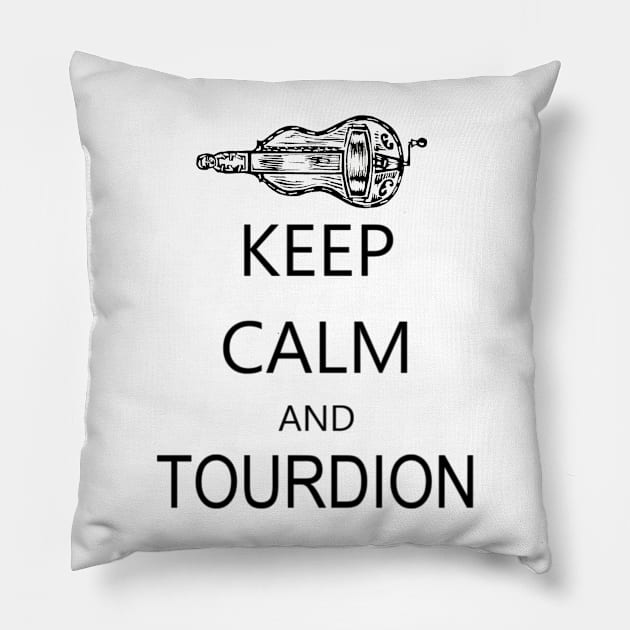 Hurdy-Gurdy Keep Calm and Tourdion Pillow by inkle