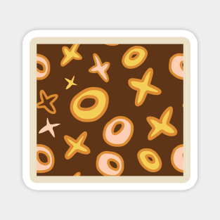 Autumn Fish Stars Tiny Donuts Foodie Pattern Magnet