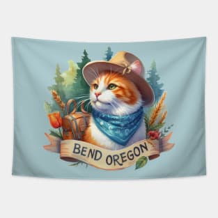 Bend Oregon Hiking Cat Tapestry