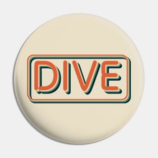 Retro Dive Vintage Diving Springboard Diver Pin