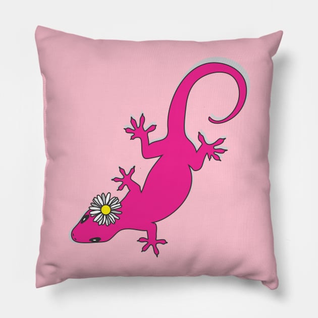 Cute Lizard Pillow by MichelMM