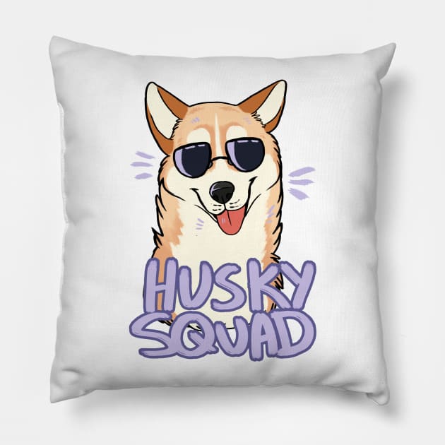 HUSKY SQUAD (light red) Pillow by mexicanine