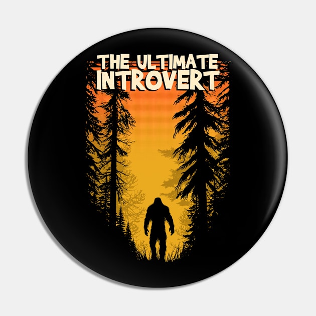 Bigfoot, the Ultimate Introvert Pin by RicoMambo