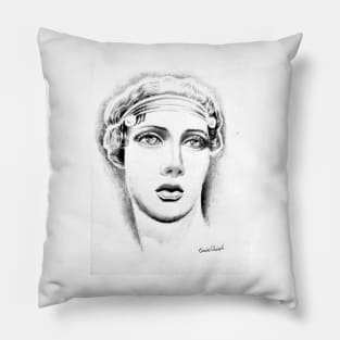 The portrait of the poet Sappho Pillow