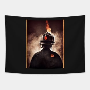 Firefighter Hallowee T-Shirt Tapestry