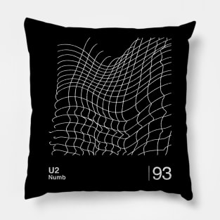 Numb U2 / Minimalist Graphic Design Fan Artwork Pillow