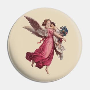 Vintage Victorian Era Christmas Angel Pin