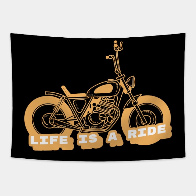 Life is a ride Tapestry by BB Funny Store