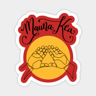 We Are Mauna Kea Hawaii Mountain Hand Sign Symbol Magnet