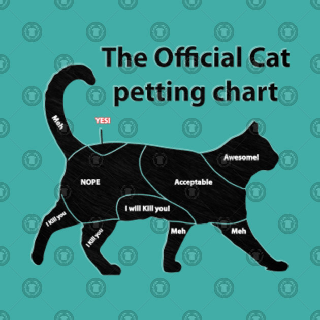 The Official Cat Petting Chart Cat Mug TeePublic