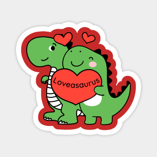 Valentines Day Loveasaurus Magnet