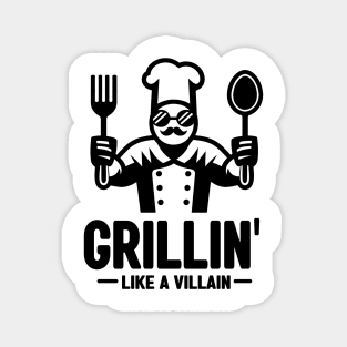 Grillin', Like a Villain - Memorial Day Magnet