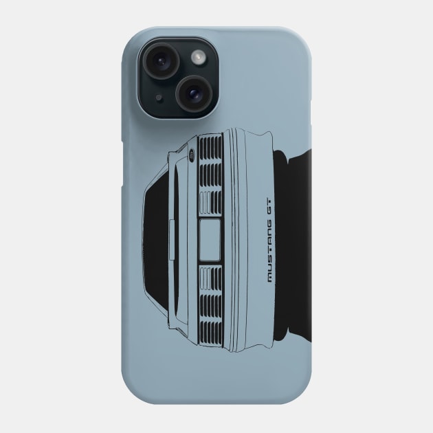 Ford Mustang GT (fox body) - rear stylized T-Shirt Phone Case by mal_photography