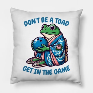 Bowling frog Pillow
